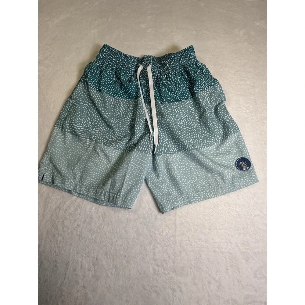 Chubbies Swim Trunks Men Small Blue Excellent Whale‎ Sharks 7.0 Stretch
